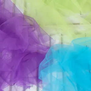 glossy soft airy cheap polyester tulle mesh fabric