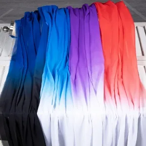 semi sheer soft gradient drape chiffon fabric for bridesmaid dresses