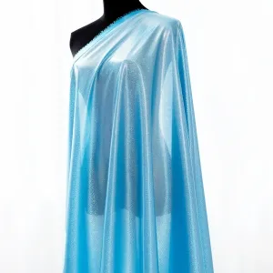 Shiny Pool Blue Metallic Elastic Crafting Lame Fabric