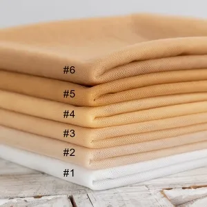 6 nude skin color hexagon mesh glossy tulle fabric