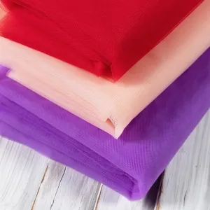medium hardness polyester tulle fabric for puff dresses