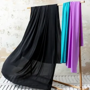 stretchy and soft plain weave flowing chiffon fabric
