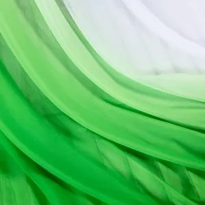 green to white ombre chiffon fabric craft material