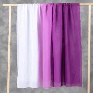 magenta to white ombre sheer ethereal chiffon fabric