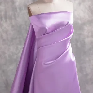 lilac twill weave mikado thick satin contours fabric