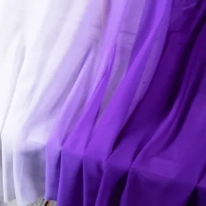 purple to white ombre chiffon fabric for bridesmaid dress