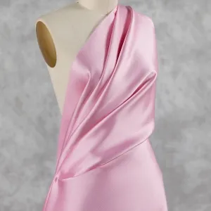 high quality pink mikado structured twill satin fabric