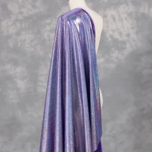 translucent iridescent purple metallic foil lame fabric