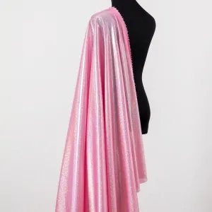 gorgeous pink 4 way stretch lame metallic spandex fabric