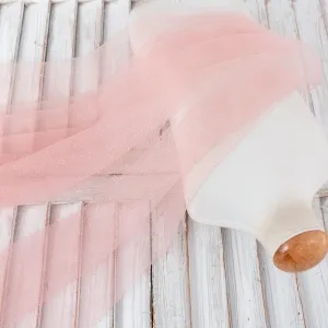 Romantic Cavern Pink Sparkle Tulle Dressmaking Fabric