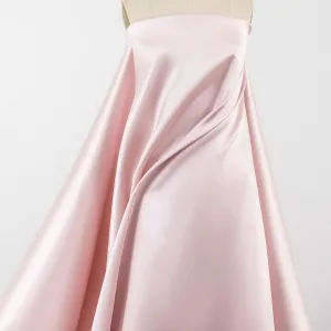 pale pink stiff twill mikado satin dressmaking fabric