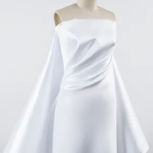 pure white mikado lustrous bridal satin with twill weave