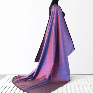 iridescent magenta and blue lurex glitter apparel fabric
