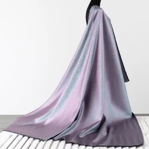 shimmering rum silver iridescent lurex metallic fabric