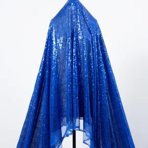 Sparkling Royal Blue 3mm Paillette Sequin Dress Fabric