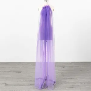 dreamy purple to light purple ombre sheer tulle fabric