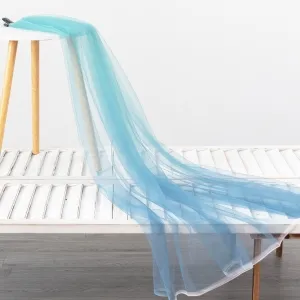 charming teal and peacock blue ombre soft tulle for dress
