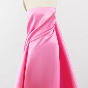 candy pink twill thick satin fabric for structured dress