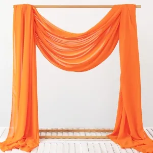 carrot semi transparent 100d chiffon fabric by the yard