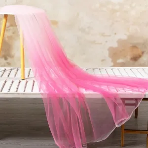 romantic pink ombre tulle flowing fabric by the yard