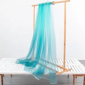 teal to turquoise gradient best quality soft tulle fabric