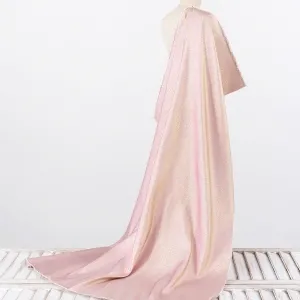 shiny iridescent nude pink scratchy thick lurex fabric