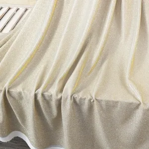 shimmering beige lurex metallic fabric for prom dresses
