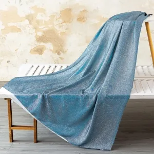 dazzling sea color lurex composite dressmaking fabric
