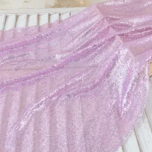Glittering Lilac 3mm Disc Sequin Fabric for Shiny Dress