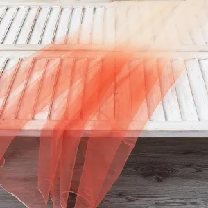 gradient nude to jasper soft mesh dressmaking fabric