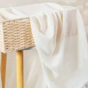 cream white soft texture elegant 100d chiffon fabric