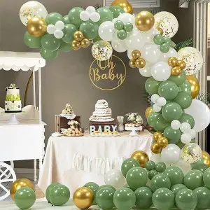 137pcs avocado green theme balloons arch kit party decor