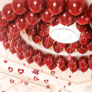 ruby red 10in latex balloons for birthday party decoration