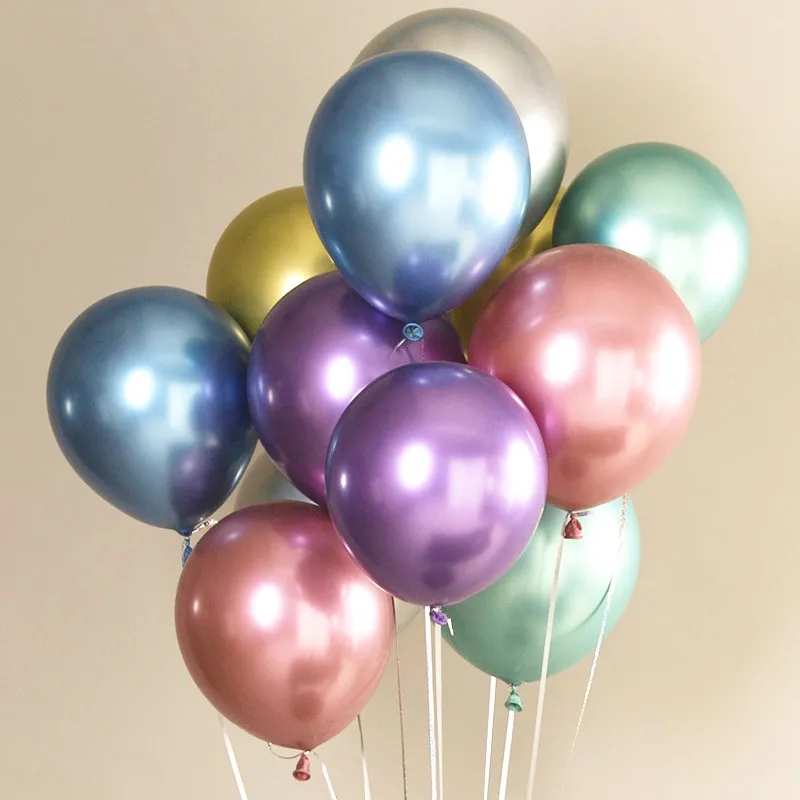 thickened metallic color 12 latex balloons party decor