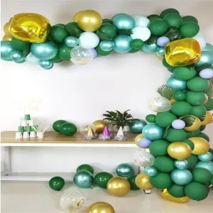 dark green forest theme balloons garland arch kit
