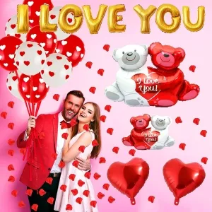 valentines day i love you party decor balloon set 31pcs