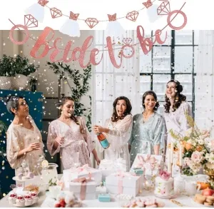 rose gold bride to be balloons set bridal shower decor