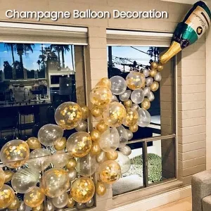 champagne bottle balloons kit for wine party