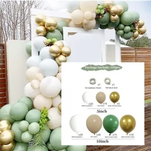 retro avocado green balloon set for birthday party
