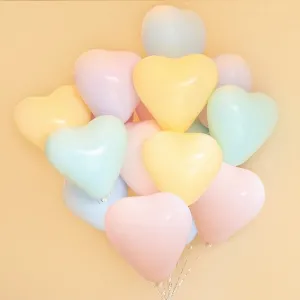 10in pastel heart balloons birthday wedding party 100pcs