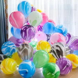 10in marble pattern agate latex birthday party balloons